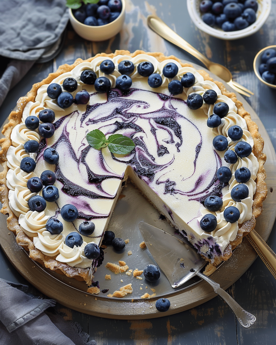 No Bake Blueberry Pie