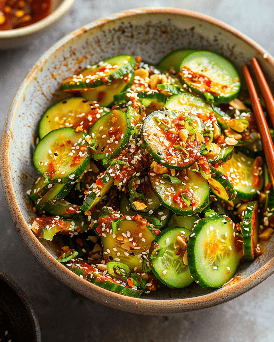Peanut Chili Crisp Cucumber Salad