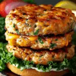 Ranch Cheddar Chicken Burgers