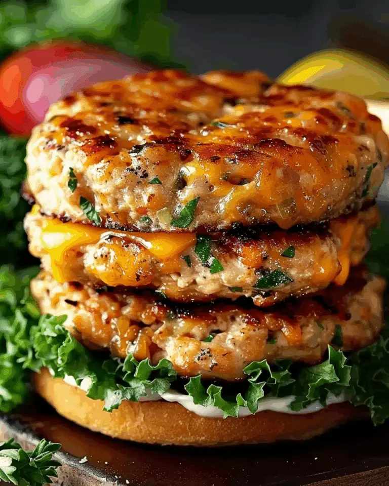 Ranch Cheddar Chicken Burgers