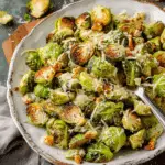 Tahini-Caesar Roasted Brussels Sprouts