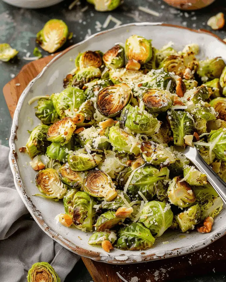 Tahini-Caesar Roasted Brussels Sprouts