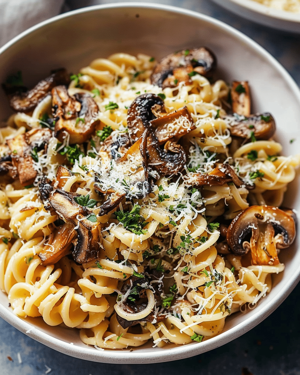 Roasted Mushroom Pasta with Herbs