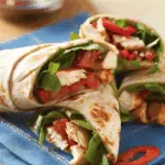 Roasted Red Pepper and Chicken Wrap