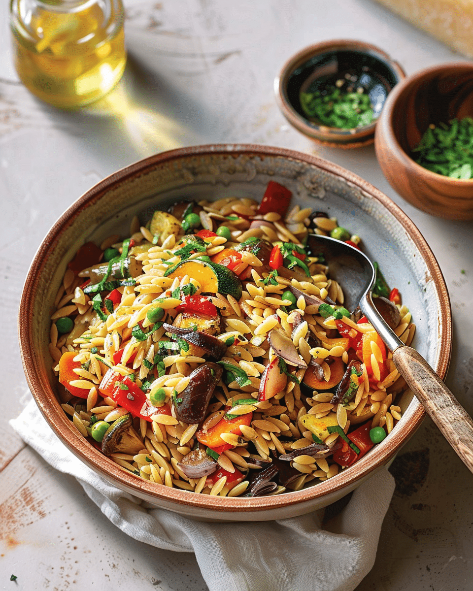 Roasted Vegetable Orzo Salad
