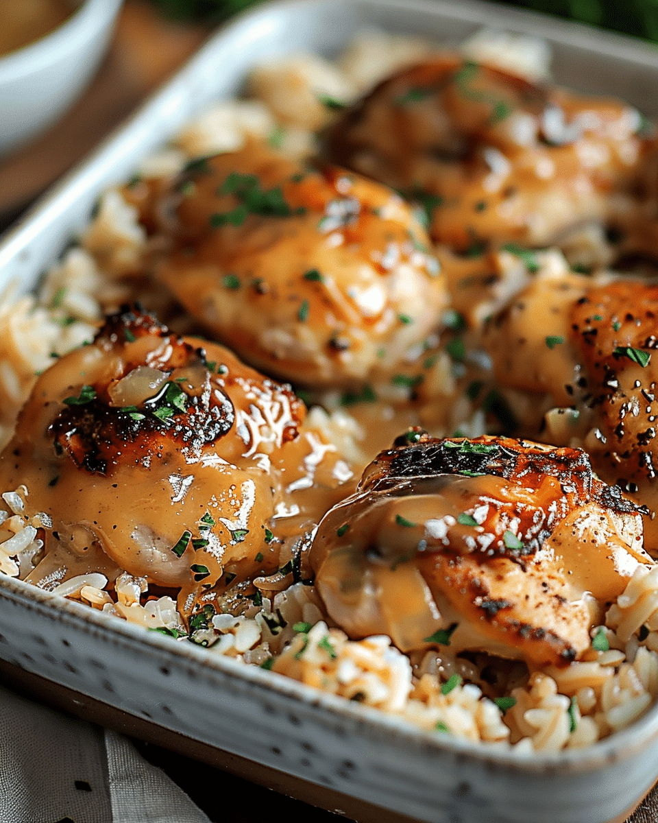 Savory Smothered Chicken and Rice