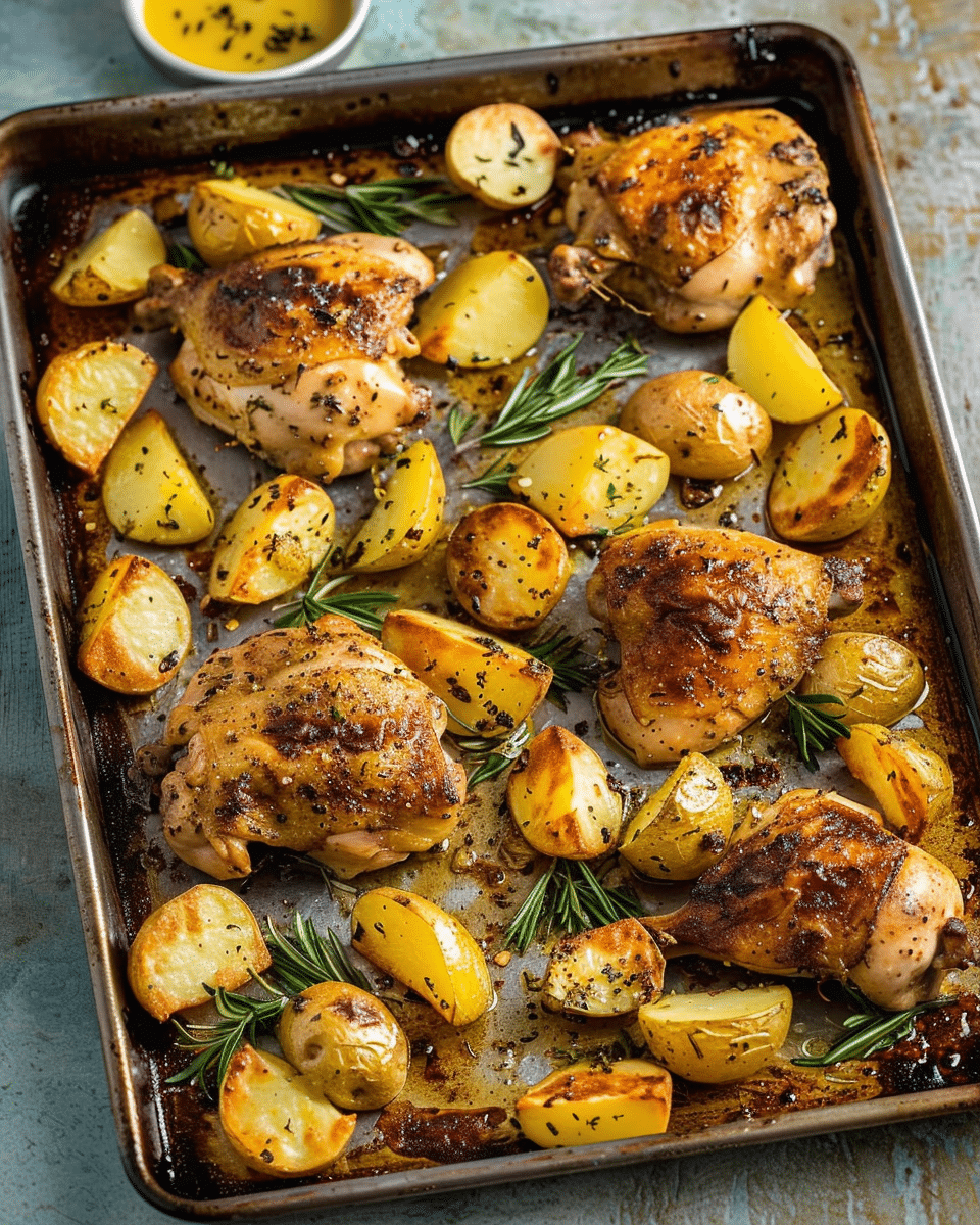 Sheet Pan Baked Chicken and Potatoes