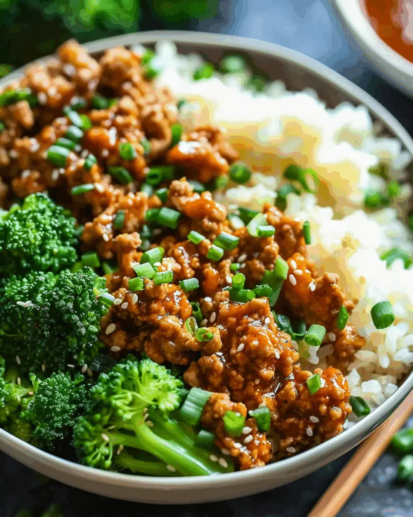 Sweet and Spicy Ground Turkey & Broccoli Bowls