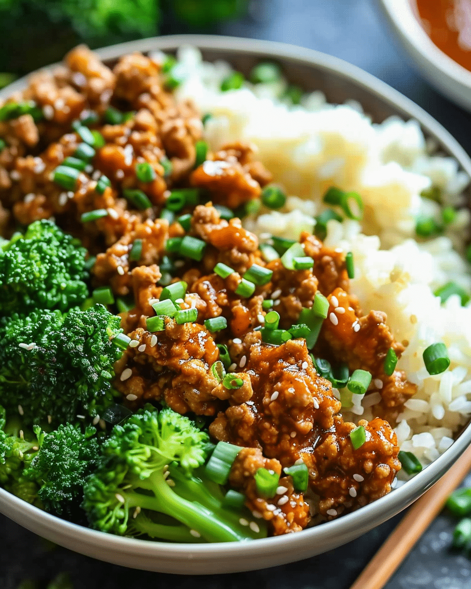 Sweet and Spicy Ground Turkey & Broccoli Bowls