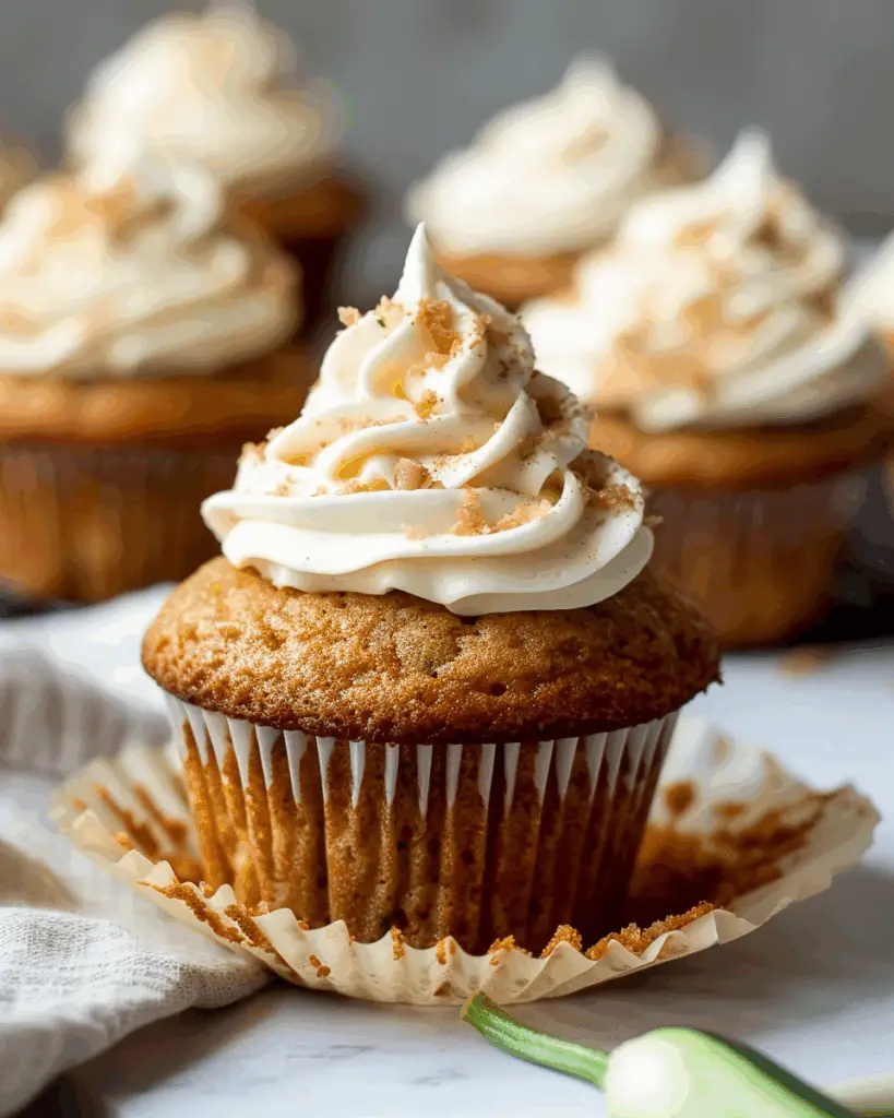 Zucchini Cupcakes with Cream Cheese Frosting