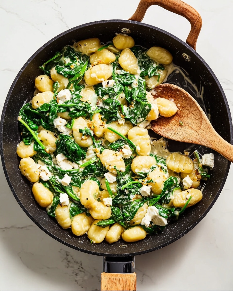 Spinach-Artichoke Gnocchi Skillet with Feta Recipe