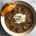 Creamy Mushroom Soup with Herbs and Sourdough Recipe