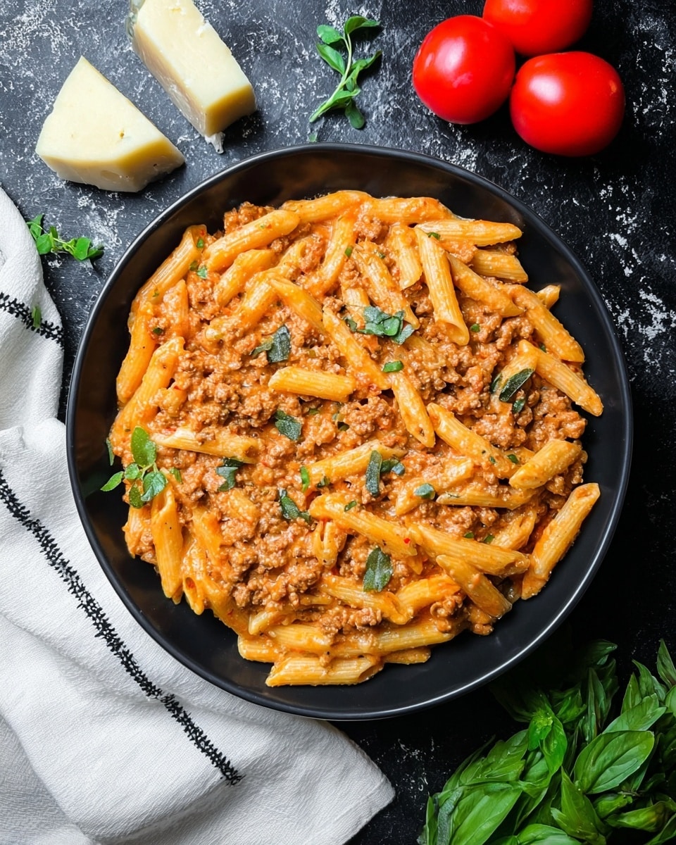 High Protein Creamy Beef Pasta Recipe