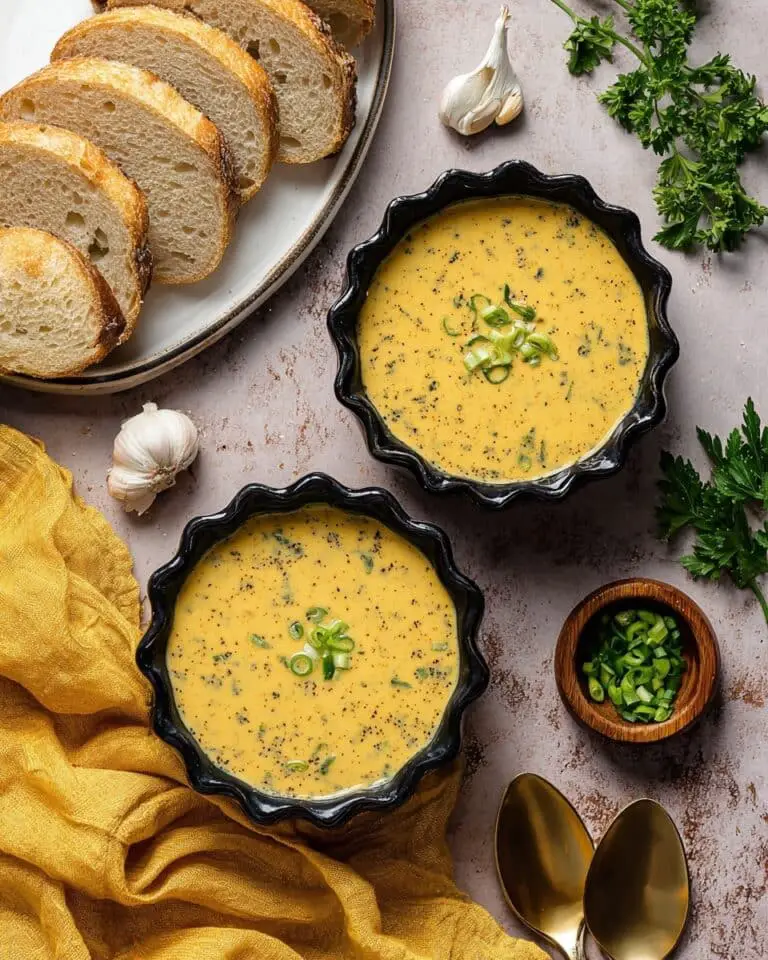Hearty Cheddar Garlic Herb Potato Soup Recipe