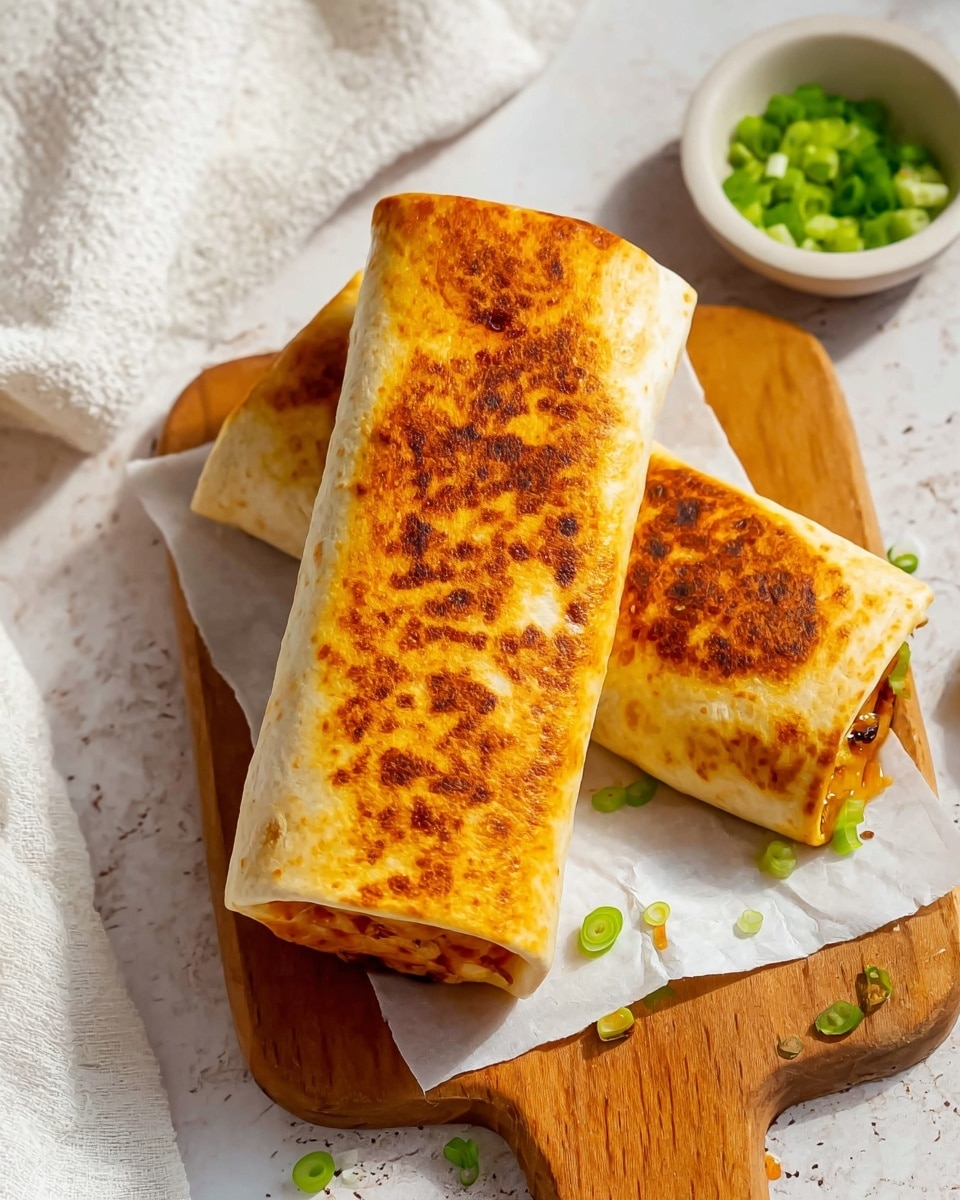 Cheesy Garlic Chicken Wraps Recipe